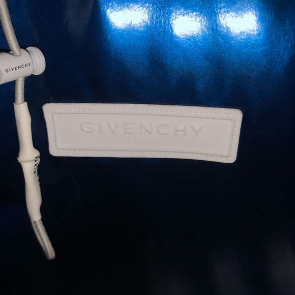 Givenchy Metallic Blue Windbreaker Rain Jacket Size 52, US XL - Picture 3 of 7